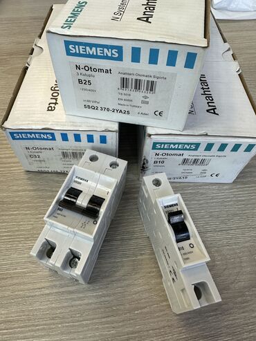 Digər işıqlandırma: Siemens avtomatları: 32A-40A-63A vardır, B və C seriyalı, qiymət 4