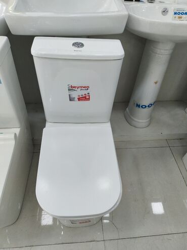 купить унитаз с бачком недорого: Ağ rəngli, Beymen markalı unitaz. Təchizat evin və ya ofisin sanitar