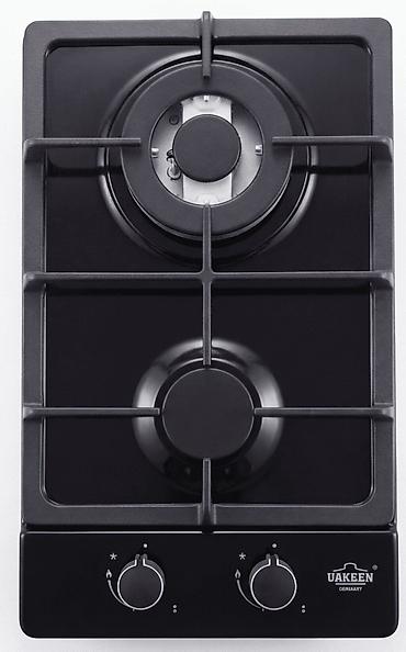 baking oven: Газовая варочная панель UAKEEN (Germany), 2 конфорки - Тип конфорок — 4