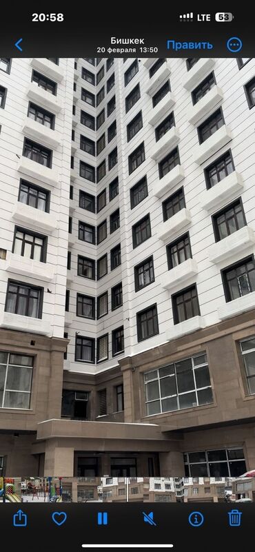 Недвижимость Бишкека: 3 комнаты, 120 м², Элитка, 12 этаж, ПСО (под самоотделку)
