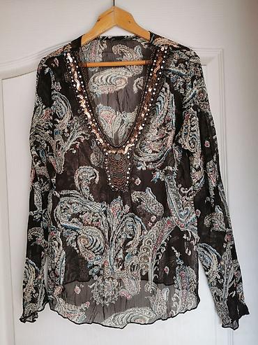 marka only: Ženska bluza od laganog, providnog šifona sa paisley printom u — 1