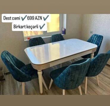 Masa və oturacaq dəstləri: Qonaq otağı üçün, Yeni, Açılmayan, Dördbucaq masa, 6 stul -da lalafo.az — 13 Masa və oturacaq dəstləri: Qonaq otağı üçün, Yeni, Açılmayan, Dördbucaq masa, 6 stul — 13