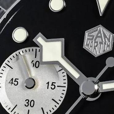 Ručni satovi: San Martin SN0052-G-JS - 40mm -Crna- Tudor BB Chrono Potpuno nov — 14