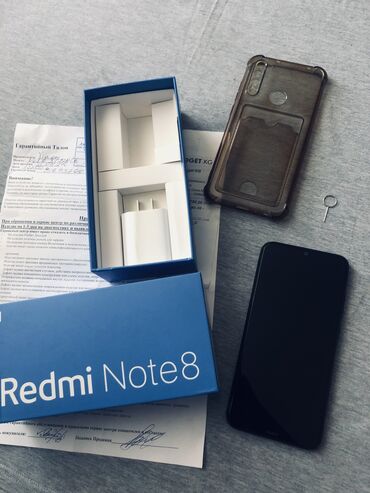 redmi note 8 2021: Xiaomi, Redmi Note 8, Б/у, 128 ГБ, цвет - Черный, 2 SIM