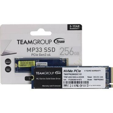dvd disklər: Daxili SSD disk Team Group, 256 GB, M.2, Yeni