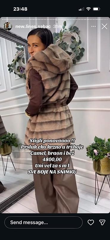 torbice nis: Prsluk od eko krzna sa kapuljačom *NOVO * - Model: bez rukava, meko — 4