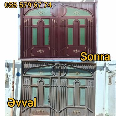 Həyət darvazaları: 1️⃣ darvazalari̇n renglenmesi̇ xi̇dməti̇ növbəti̇ el i̇şi̇mi̇z 😍 — 8