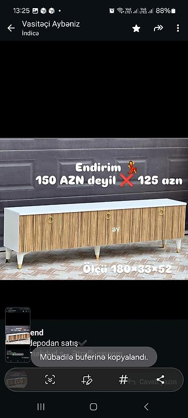 madeyra tv stendler: Siyirməsiz, Polkalı, Zəmanətsiz, Kredit yoxdur — 9