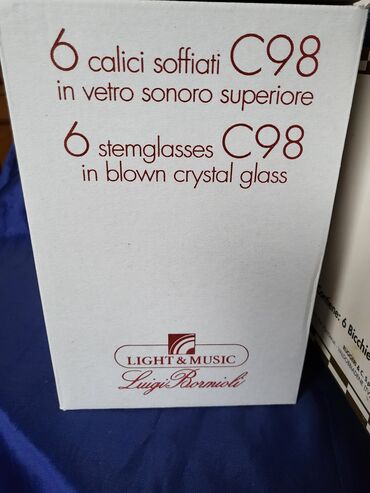 Čaše: Case nove duvano kristalno staklo za vino Italija 2004g. Case — 5