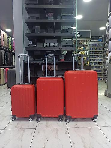 Çamadanlar: 3-lü sərnişin çantası dəsti – narıncı - Ölçülər: kiçik (carry-on) — 1