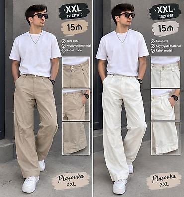 şalvar ölçüləri: Məhsul: Kişi plasovka şalvar Ölçü: XXL Qiymət: 15 ₼ (şəkildə — 1
