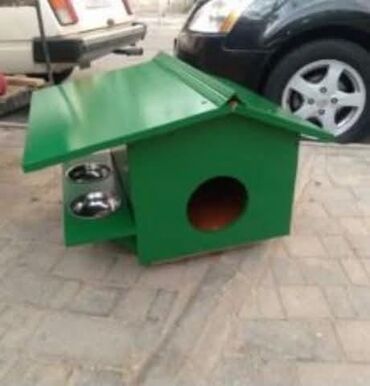 Yuvalar: Rəngli taxta heyvan evi/budaq evciyi - Material: taxta konstruksiya — 19