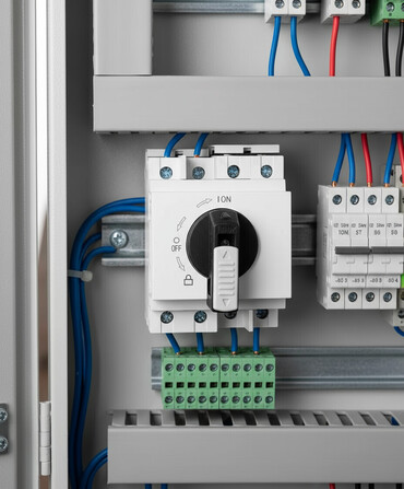 Elektro materijal: Teretna / rastavna sklopka 32A 4P DIN šina DC napon DC-izolacioni — 1