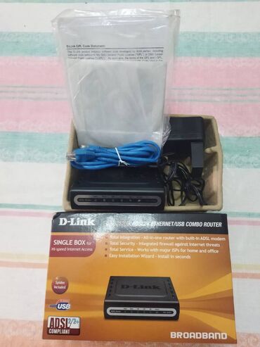 Modemlər və şəbəkə avadanlıqları: Heç işlənməmiş ideal vəziyyətdə MODEM satıram. (D-LİNK BROADBAND)