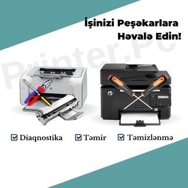 ventilyator temiri: Hər növ printer və katriclərin təmiri ~ dolumu ~ satışı ~