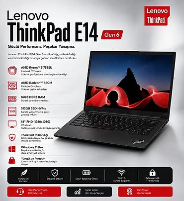 lenova noutbuk: Yeni Lenovo ThinkPad, 14 ", AMD Ryzen 5, 512 GB — 1