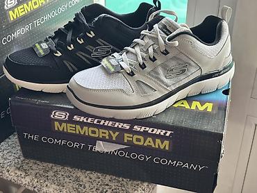 обувь скетчерс: Мужские кроссовки, 40, 40.5, 41, Skechers, Новый, цвет - Черный, Самовывоз — 1