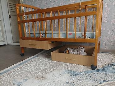 бу спальный: Детская деревянная кроватка с ламельным основанием и высокими — 3