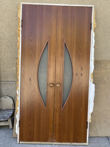 вешалка двойная напольная: Ички эшик айнек менен, Жыгач, 200 * x 100 см, Колдонулган