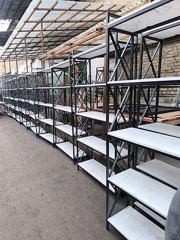 Стеллажи: Металлический стеллаж в современном стиле лофт - Конструкция: прочная — 6