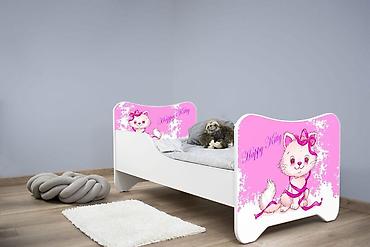 dune sandale: Dečiji krevet 160x80 cm – Happy Kitty - Dizajn: bele stranice sa — 1
