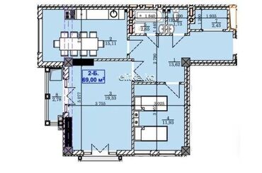 Офисы: 2 комнаты, 69 м², Элитка, 10 этаж, ПСО (под самоотделку)