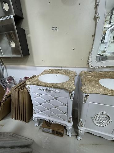 hamam ucun aksessuarlar: Klassik üslublu hamam mebeli dəsti Tam plastik materialdandır 1metr — 1