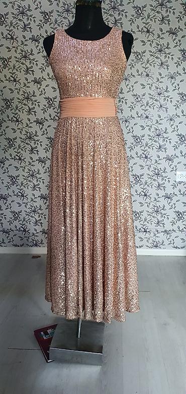 Вечерние платья: Вечернее платье, А-силуэт, Длинная модель, С пайетками, XS — 3