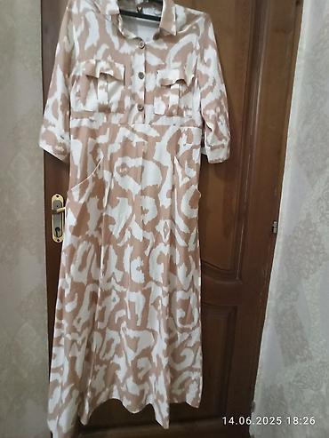 платье легкое: Повседневное платье, Китай, Лето, Длинная модель, Хлопок, 6XL — 2