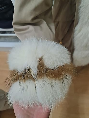 mont prsluci: Ženska parka sa krznom – bež - Model: IDI LEATHER parka s bogatim — 7