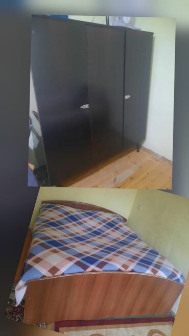 продам кровать двуспальную бу: İkinəfərlik çarpayı, Dolab, İşlənmiş