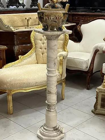 Stilski trpezarijski stolovi: Postament (mermer) postament u odlicnom stanju visina 94.5 cm 25 x 25 — 14