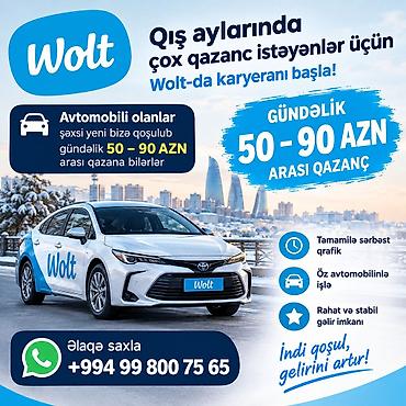yango surucu: Sürücü-kuryer tələb olunur, Şəxsi nəqliyyat vasitəsi ilə, Gündəlik ödəniş, Təcrübəsiz — 1
