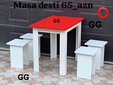 Masa və oturacaq dəstləri: Mətbəx üçün, Yeni, 4 stul