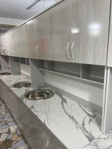 Кухонные гарнитуры: Кухонный гарнитур, Новый, цвет - Белый, ДСП, Бесплатная доставка — 15