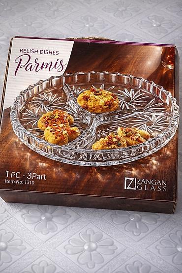 şüşe qab: Zangan Glass “Parmis” servis qabı
İki ədəddir
Qutulu şəkildə — 1