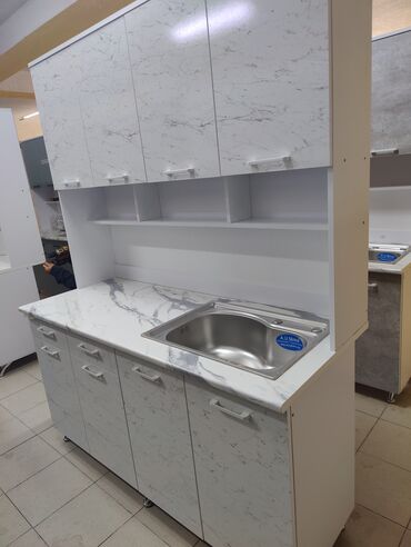 Кухонные гарнитуры: Кухонный гарнитур, Новый, цвет - Белый, ДСП, Бесплатная доставка — 15