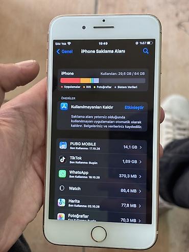 aux iphone: IPhone 8 Plus, 64 GB, Qızılı, Qırıq — 3