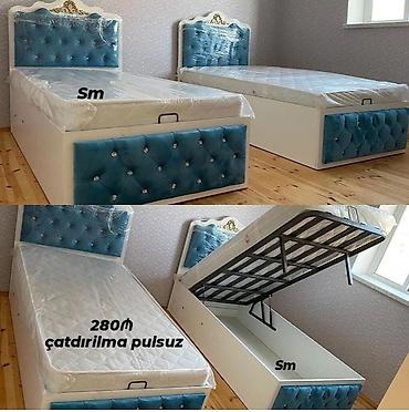 mebeı: Məhsul: Baza + Matras dəsti - Açıla bilən qaldırma mexanizmi ilə — 5