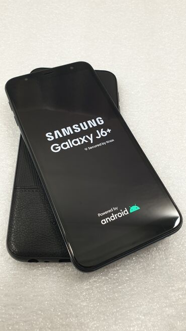 samsung телефоны: Samsung Galaxy J6 Plus, Колдонулган, 32 GB, түсү - Кара, 2 SIM
