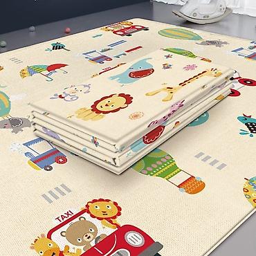 игровой манеж: Детский складной игровой коврик - Материал: мягкий, упругий — 1