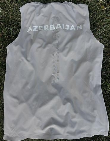 aze athlete: AZE idman maykası – oyun atletika/qaçış üçün - Rəng: açıq boz - Ön — 2