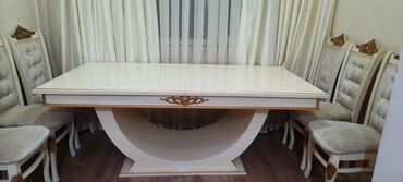 белая спальня прованс: Для гостиной, Нераскладной, Прямоугольный стол, 6 стульев