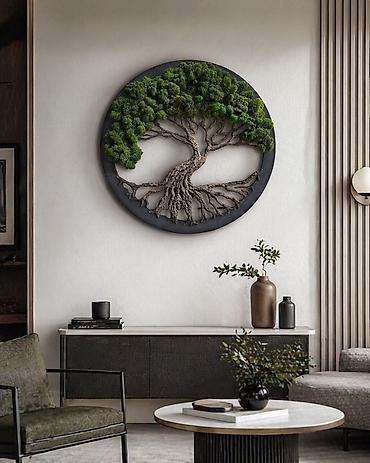 Панно: Панно ручной работы – это уникальный фито-декор из мха, который — 2