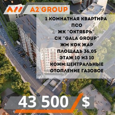 Продажа квартир: 1 комната, 36 м², Элитка, 10 этаж, ПСО (под самоотделку)