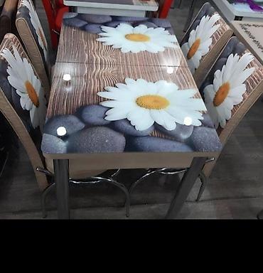 kamot termo: Mətbəx üçün, Yeni, Açılan, Dördbucaq masa, 4 stul — 4