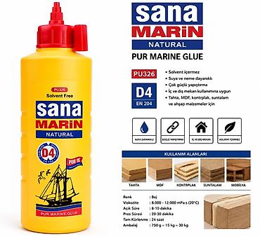 sovet saatlar: Sana Marin Natural PUR taxta kleyi Marine Glue (PU326) – D4 EN 204 — 1