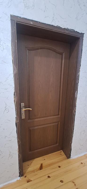 otaq qapllarl: Yataq otağı üçün İşlənmiş Otaq qapısı 80x200 sm Çərçivə ilə, Zəmanətli, Ödənişli çatdırılma — 1
