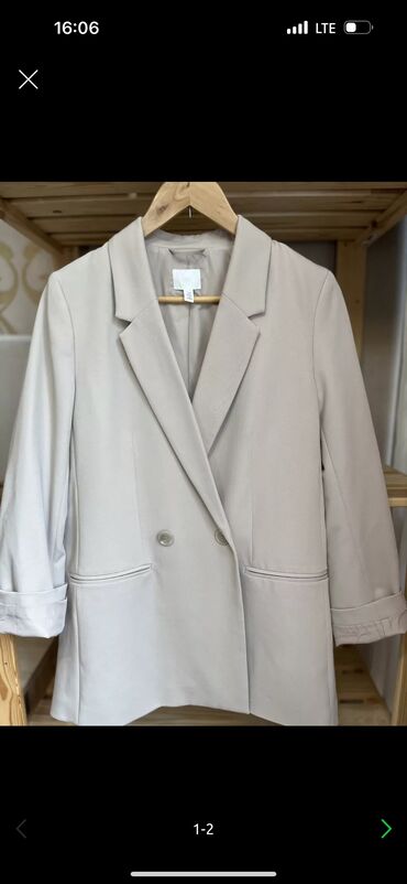 шерстяной пиджак женский: Пиджак, Классическая модель, Двубортная модель, Турция, XS (EU 34), S (EU 36)