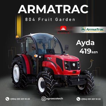 🔖 Armatrac 804 Fruit Garden traktoru Aylıq ödəniş 419 AZN 💶 20% ilkin